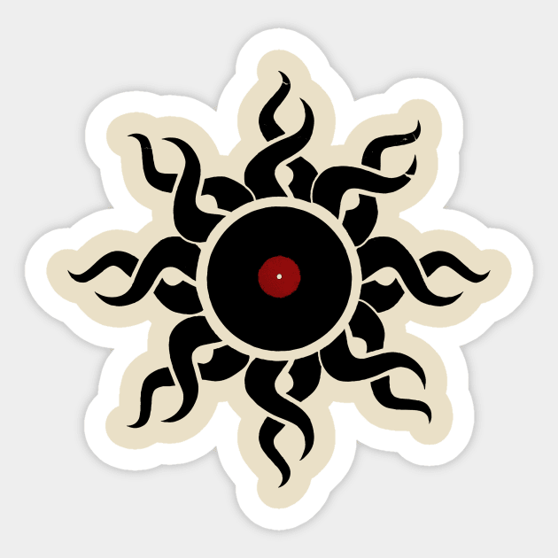 Vinyl Record Tribal Design Sticker by ddtk